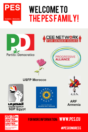 حزب الاتحاد الثوري الأرمني (الطاشناك) عضو في حزب الاشتراكيين الأوروبيين (PES)