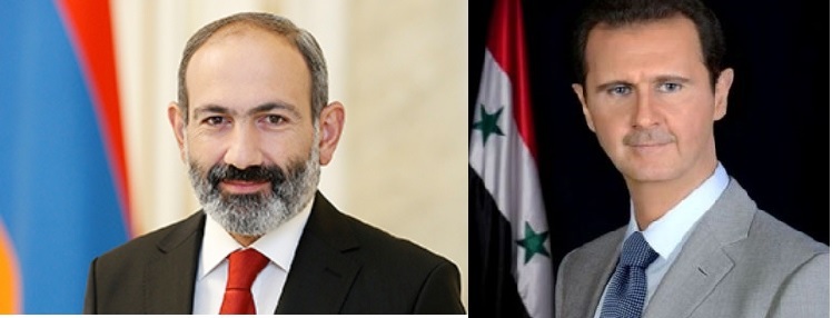 رئيس وزراء أرمينيا يهنئ الرئيس السوري بمناسبة عيد الجلاء