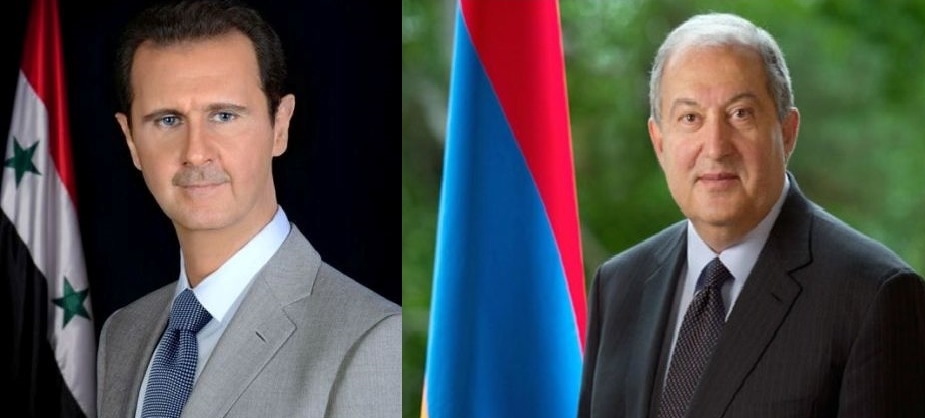 رئيس أرمينيا يهنئ الرئيس السوري بمناسبة عيد الجلاء
