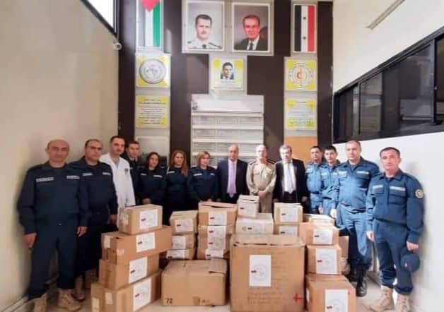 البعثة الإنسانية الأرمينية تقدم المستلزمات الطبية إلى مستشفى حلب العسكري البعثة الإنسانية الأرمينية تقدم المستلزمات الطبية إلى مستشفى حلب العسكري